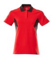 Mascot Dames Poloshirt Accelerate 18393-961 signaalrood-zwart